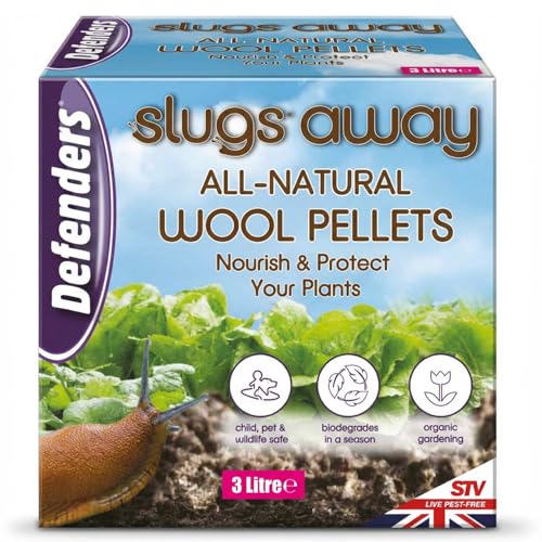 Defenders All-Natural Slugs Away Wool Pellets 3 Litre Slug Deterrent Protect Gardens and Plants From Slugs and Snails Blue