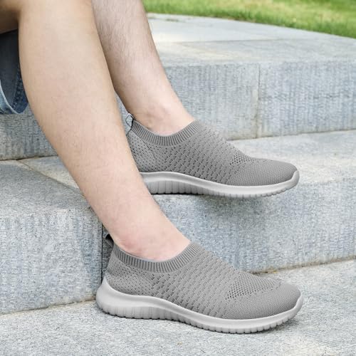 Image of TIOSEBON Men's Slip On Walking Shoes Arch Support Knit Mesh Lightweight Casual Comfortable Gym Workout Running Tennis Travel Standing Sneakers