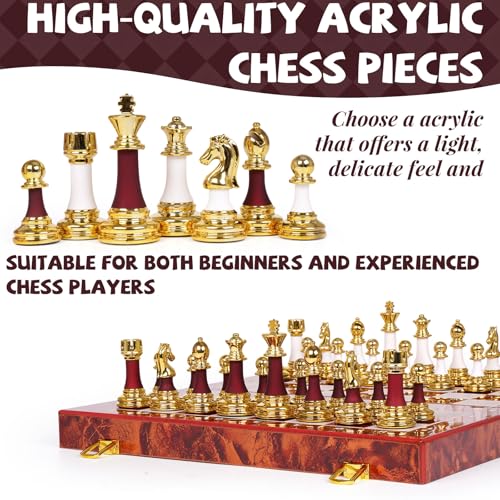 Set de Ajedrez 15 Pulgadas con Piezas Acrílicas Pesadas miniatura 3