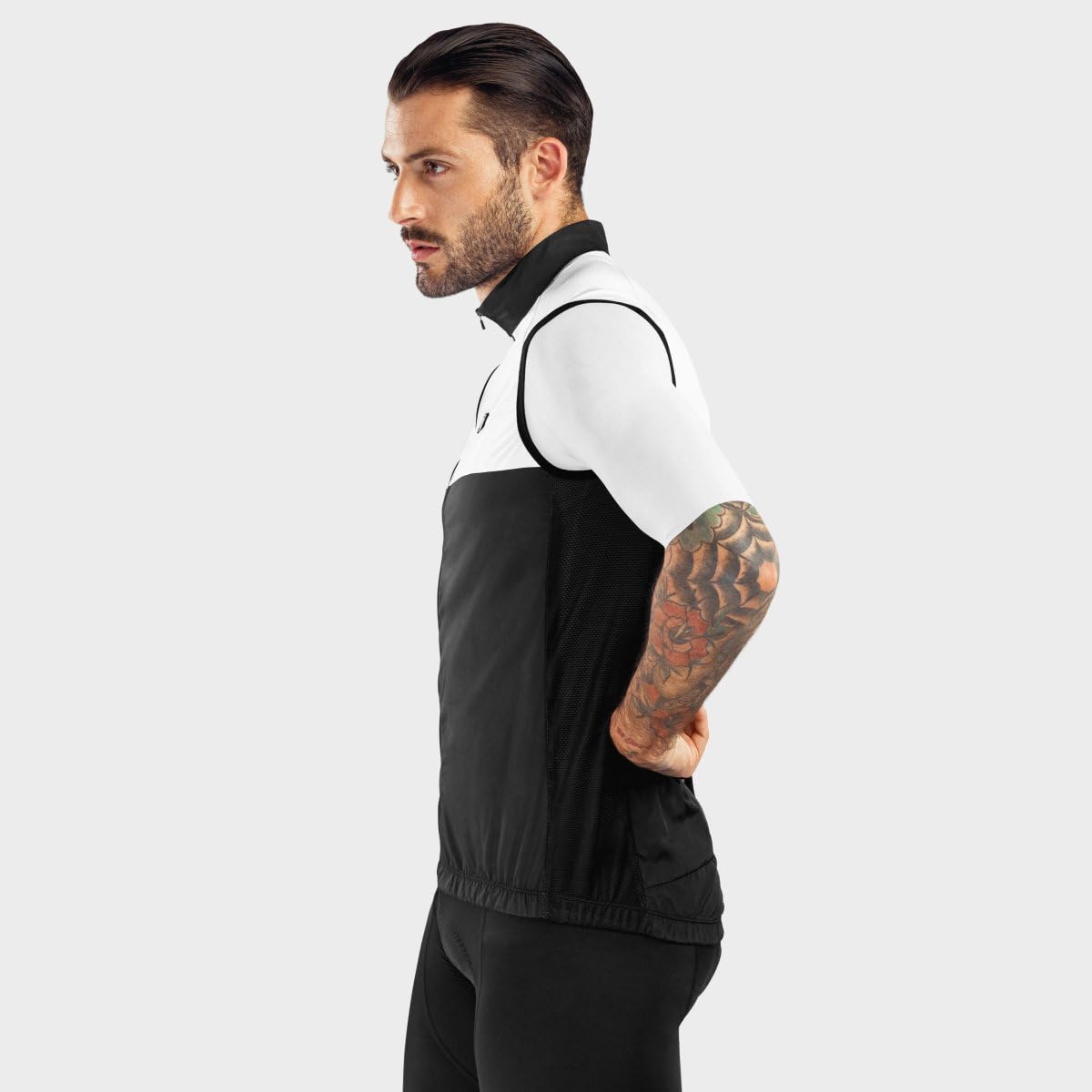 SIROKO Chaleco Cortavientos ciclismo V1 Copenhagen Negro Hombre y Mujer