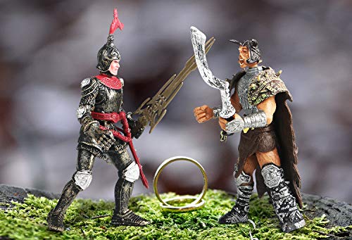 Bvrorere Knight and Orcs Warriors Action Figures Toys Soldiers Playset with Military Weapons Accessories for Kids Boys Girls,8PCS,Best Age 6 7 8 9 10 - Thumbnail 3