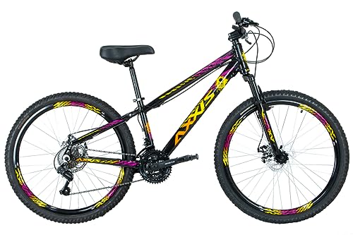 BICICLETA FREERIDE REBAIXADA AXXIS ARO 26 (ROXO AMARELO AZUL)