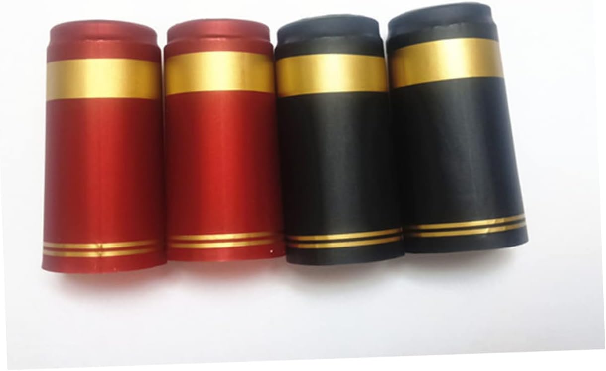 400 pcs shrink bottle sleeves shrink corks heat shrink wire wrap bottle capsules shrink caps bottle shrink capsules red top Family Accessories film self made