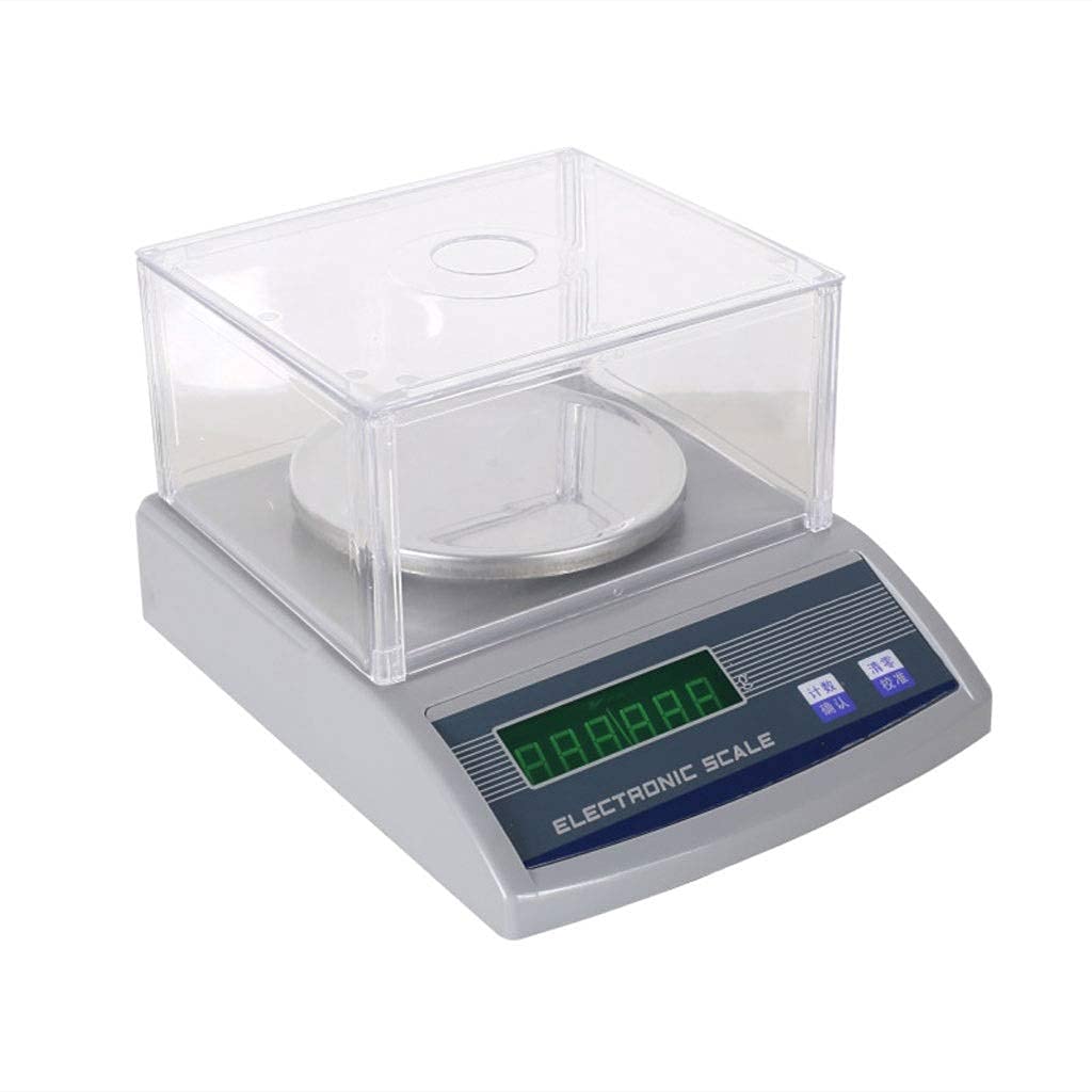 MRKU Báscula electrónica Báscula electrónica Digital 0,01 G LCD Balanzas analíticas de precisión para Laboratorio Básculas para joyería Básculas Escolares industriales