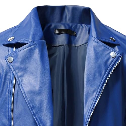 JEKE-DG Faux Leather Jacket For Men Stand Collar Bomber Jackets Motorcycle Asymmetric Zip-Up Blet Slim Fit Biker Coat4