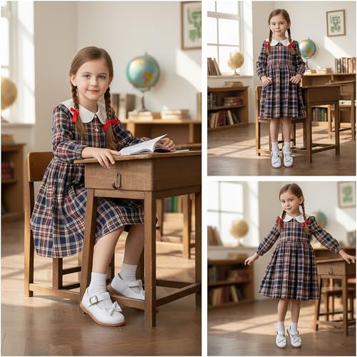 Image of Flaryzone Toddler Little Girl Mary Jane School Uniform Oxfords Flat Dress Shoes