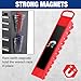 WORKPRO 2-Pack Magnetic Wrench Organizer, 12-Piece Gripper Wrench Holder for Stubby or Line Wrenches, Quality Wrench Rack Fits for SAE (1/4” to 15/16”) and Metric (6mm to 24mm), Flexible Teeth