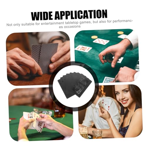 FRCOLOR wasserdichte Pokerkarten aus Dickem Kunststoff mit Einzigartigem Design Langlebig und Reißfest für Unterhaltung Tischspiele und Zaubervorführungen Handlich und Leicht Tragbar – Bild 7
