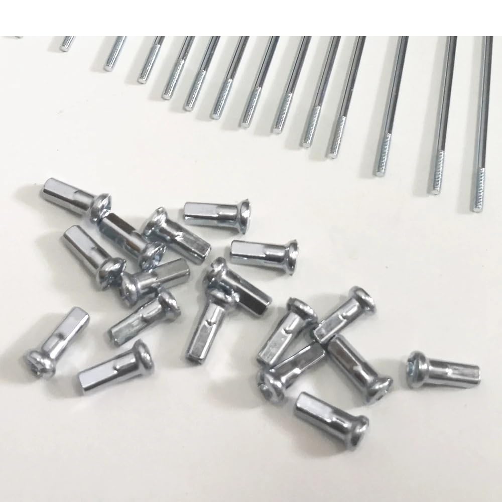36 raggi 12G per bici elettrica, 185-245 mm, 2,5 mm, in acciaio #45, con nippli (270 mm)