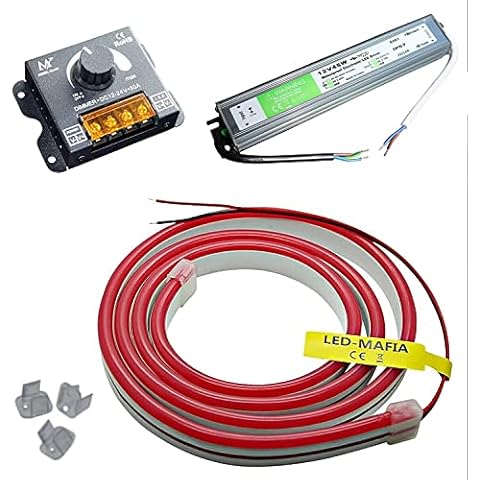 12V / 230V + Dimmer LED Streifen Stripe Licht Unterbankbeleuchtung Saunabeleuchtung Saunalampe Cover