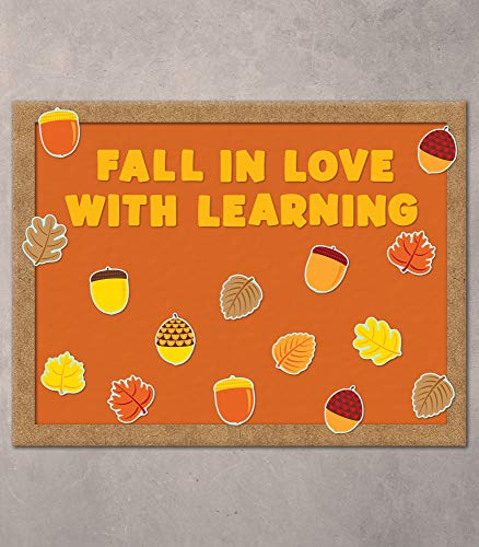 Carson Dellosa 36-Piece Leaves & Acorns Fall Bulletin Board Cutouts, Yellow, Orange, And Brown Colored Fall Cutouts For Bulletin Board And Classroom Décor, Fall Classroom Decorations #TOP5