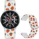 Leotop Cinturino di ricambio in morbido silicone da 22 mm, compatibile con Samsung Galaxy Watch 3 45 mm/Galaxy Watch 46 mm/Gear S3 Frontier, cinturino di ricambio per smart watch sportivo, motivo