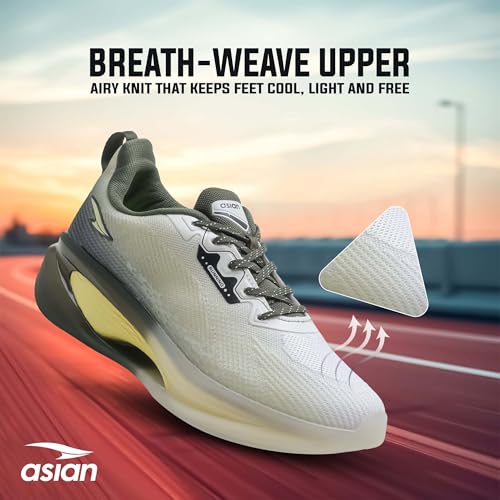Image of ASIAN Navigator-01 Running Shoes for Men | Mega Pillow Sole Technology, Fish Yarn Breathable Upper, Arch Support Cushion, Lightweight & Comfortable Sports Sneakers for Boys