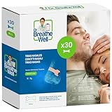 Dr. Breathe Well - 30 Tiras Nasales Antironquidos - Talla L - Extra Fuertes - Fácil de quitar. Tiras Nasales para Dormir y Deportivas, Alivian la Congestión Nasal y te ayuda a Respirar Mejor.