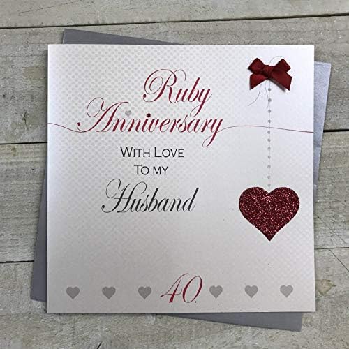 WHITE COTTON CARDS A40 W To My Wife On Our Ruby Anniversary
