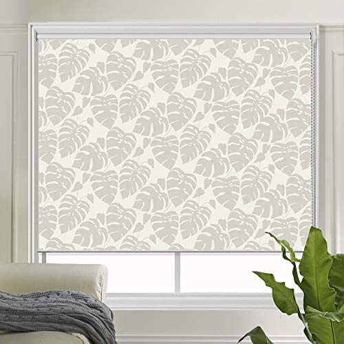 LETAU Light Filtering Cordless Window Shades, Patterned UV Protection Roller Shades Blinds for Home, Club, Hotel,Door, Restaurant
