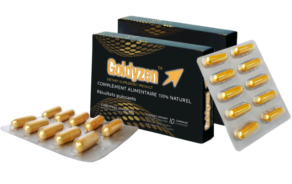 Ginseng en gélules Goldyzen - Complément alimentaire 100% plantes pour hommes, boîte de 20 capsules