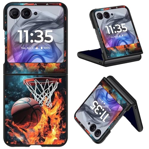 Slim Protective Case for Motorola Razr 2025/2024, Moto Razr 50/60 – Hard PC Full-Body Cover, Shockproof & Scratch-Resistant, Basketball