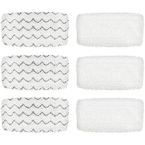 BettaWell Steam Mop Refill Pads Compatible with Bissell 1252 1606670 1543 1652 1132M 1530 11326 Symphony Hard Floor Vacuum Steam Cleaner Series (Pack of 6) Cover