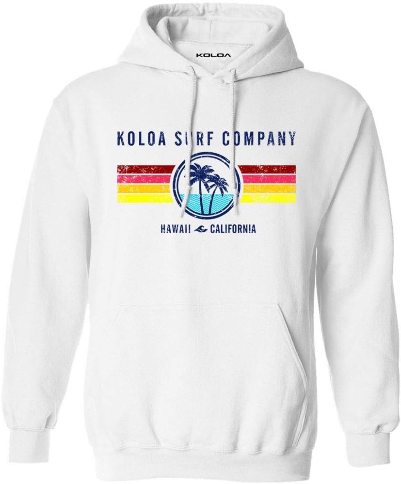 Koloa Surf Mens Seas and Stripes Logo Pullover Hoodies