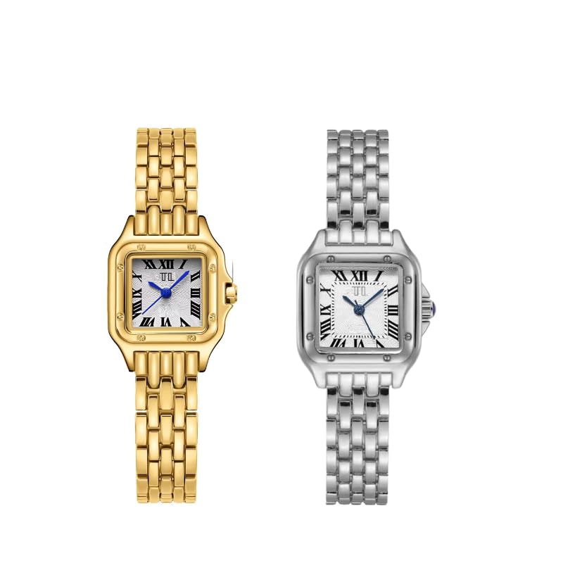 Image of Quartz Glass Dial Stainless Steel Analog Watch for Women Daily Office Wear