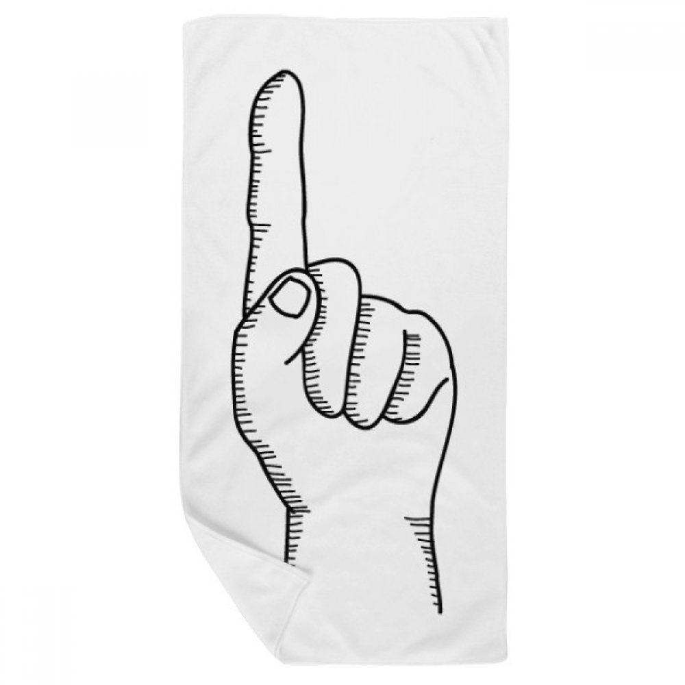 Serviette de bain motif dessin de ligne - Douceur au quotidien 35x70cm
