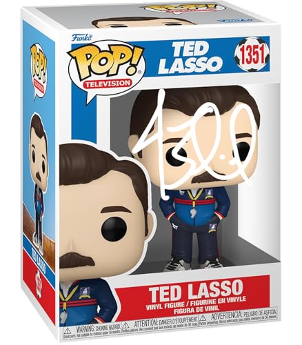 Jason Sudeikis Ted Lasso #1351 Facsimile Signed Reprint Laser Autographed Funko POP! Television Figurine with Protector Case