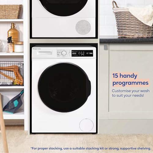 Russell Hobbs Freestanding Washing Machine, 8kg Capacity, 1400 rpm, 15 Programmes, Eco Technology, Rapid Wash Cycles, White, RH814W111W - Image 6