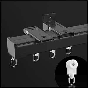 Tringle à Rideau Adhésive Sans Perçage – Pour Plafond Ou Mur – Longueurs 1m à 4.5m – Blanc – Installation Facile En 10 Min