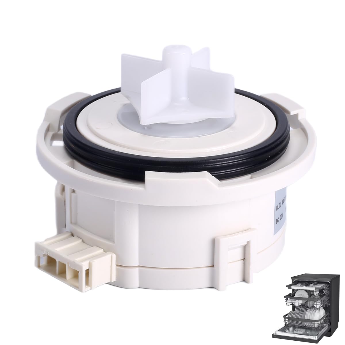 Photo 1 of ABQ75742501 Dishwasher Drain Pump Motor – Compatible with LG & Kenmore LDP6810SS LDTS5552S LDFN4542W LDP6810BD LDT5678SS LDPN6761T – Replaces ABQ75742505 EAU62043401 4963038