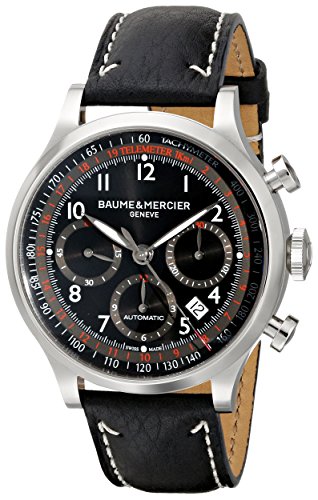 Baume & Mercier Men's 10001 Capeland Black Chronograph Dial Watch