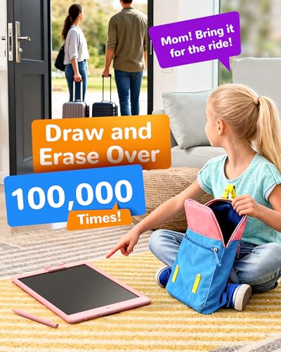 Image of KOKODI LCD Writing Tablet,Gifts for 3 Years Old Boys and Girls,10 Inch Colorful Doodle Board Drawing Tablet, Erasable Reusable Electronic Drawing Pads, Educational and Learning Toy for Kids