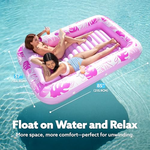 image for SLOOSH Inflatable Tanning Pool Lounger Float, 85