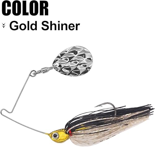 Miniatura 10 de Mini-Spinner-Baits-para-Bass-Fishing-Lures-Colorado-Spinnerbait-Top-Water Fishing-Lures-Micro-Spinner-Smallmouth-Bass-Lure - Cebos duros de agua
