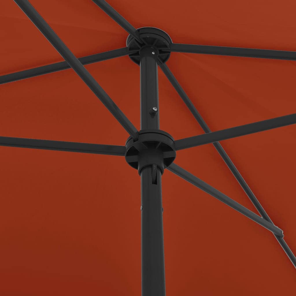 vidaXL Ombrellone da Spiaggia Terracotta 200x125 cm