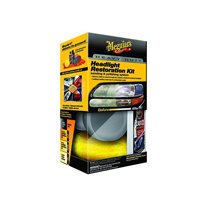Buy Meguiar's G3000 Heavy Duty Headlight Restoration Kit Online at