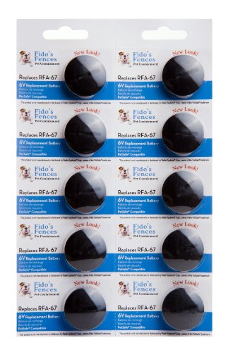 Fido's Fences PetSafe Compatible RFA-67 Replacement Batteries (Pack of 10)
