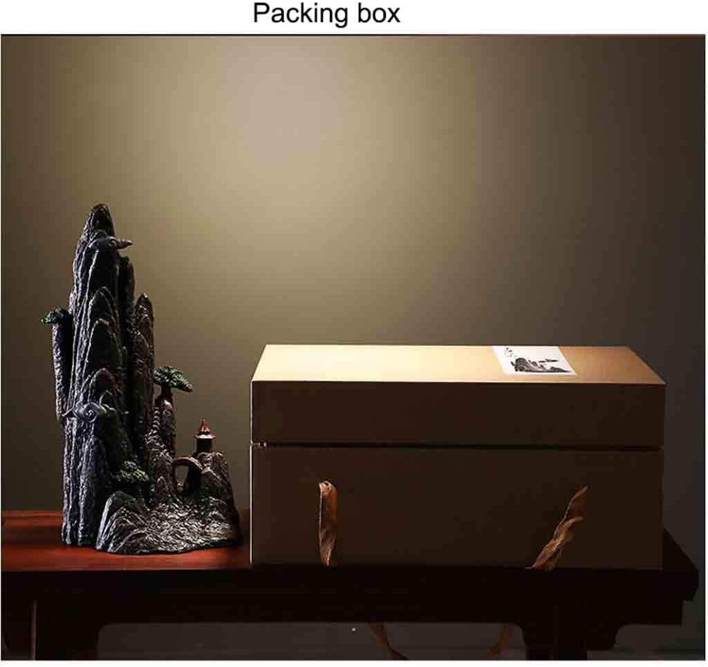 Incense Burner Backflow Incense Burner Mountain Tower Incense Stand for Home Decoration Office Yoga Meditation 8.26 × 13.35 × 6.5 Inch Incense Holders ( Color : Resin , Size : 8.26*13.35*6.5 inches )