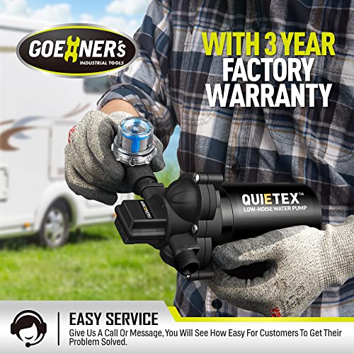 RV Water Pump, 12V DC Water Pump Quiet, 5GPM 45 PSI Water Diaphragm