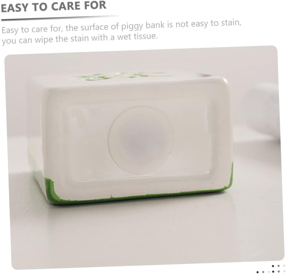 Kisangel Mahjong Piggy Bank Boys and Girls Money Jar for Boys Girls Decorative Savings Box for Bedroom Ceramic Coin Holder