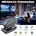 4K 2x4 HDMI Matrix Switch, 2 in 4 Out Matrix HDMI 2.0 Video Switcher Splitter, Optical & 3.5mm Audio Output, Support 4K 60Hz HDR HDCP2.2, 18Gbps, with IR Remote Control for NS PS5 Fire Stick etc