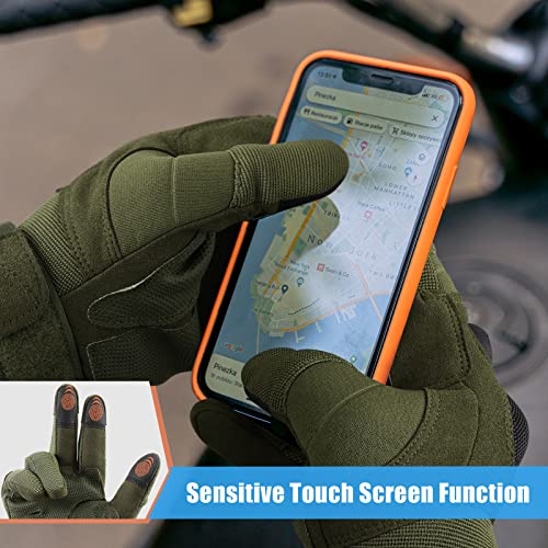 Cierto Motorcycle Gloves For Men And Women | Touch Screen Hard Knuckle Tactical Gloves | Breathable & Anti-Slip Gloves With Adjustable Wrist For Motorcycling/Atv/Motocross/Airsoft #TOP2