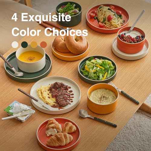 Odense-98-Large-Dinner-PlatesSet-of-4-Ceramic-Plates-for-Dining-Serving-For-Salad-Pasta-Steak-Modern-Minimal-Wide-Round-Design-Stackable-Microwave-Dishwasher-Safe-Multi-Color Odense 98 Large Dinner PlatesSet of 4 Ceramic Plates for Dining Serving For Salad Pasta Steak Modern Minimal Wide Round Design Stackable Microwave Dishwasher Safe Multi Color