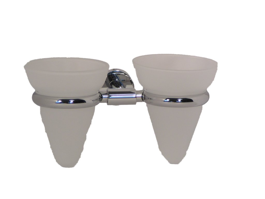 SGM Tecno 014400 - Doppel-Becherhalter mit 2 Bechern, chrom