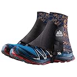 TRIWONDER Polainas Trail Running Impermeable Durable para Pierna Camping Montaña Senderismo Hombres Mujeres (B - Naranja)