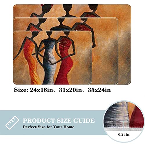 Vbfofbv Rug For Bedroom, Bath Mat, Kitchen Rug, Washable Throw Rug For Kitchen, Laundry, Doorway, Porch, African Women Oil Painting Art Ethnic Vintage #TOP1