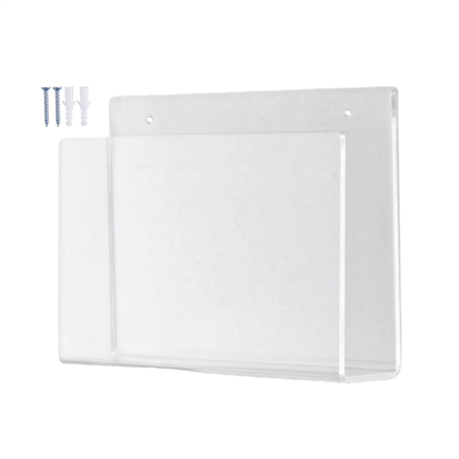 Support mural acrylique pour documents et lettres avec vis de fixation