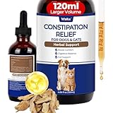 Wellix 4oz Cat & Dog Constipation Relief - Liquid Stool Softener with Dandelion Root, Prebiotics and Probiotics for Cats & Dogs - Natural Laxative for Gas and Tummy Relief - Chicken Flavor