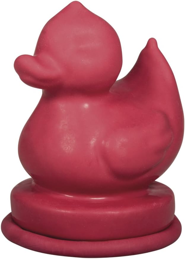 Rayher Duck Shape Latex Rubber Mould for Casting with Plaster, Concrete and Soap, Reusable Craft Mould with Bath Duck Design, red, 6.5x9cm, 34302000