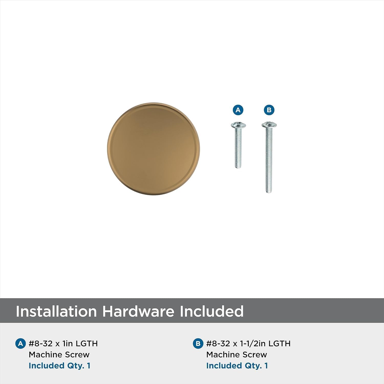 Amerock | Cabinet Knob | Champagne Bronze | 1-1/4 inch (32 mm) Diameter | Renown | 1 Pack | Drawer Knob | Cabinet Hardware